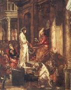 TINTORETTO, Jacopo Christ before Pilate oil painting reproduction